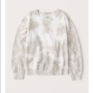 Abercrombie Gray Tie Dye Crewneck